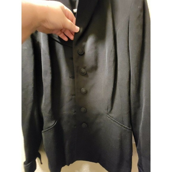 Unbranded Black Double Collared Womens Coat - Picture 3 of 7